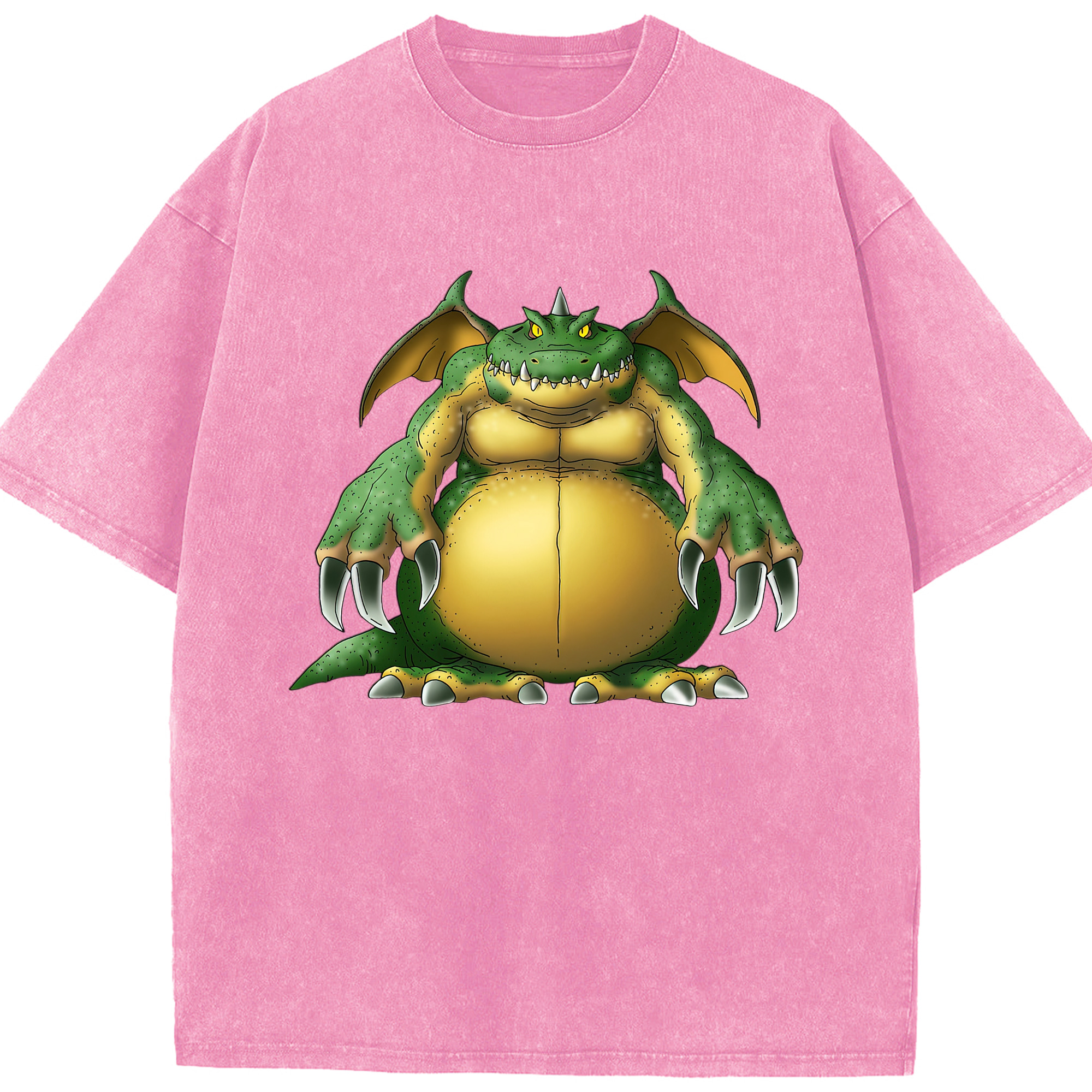 （画像用） ドラゴンクエスト Doragon Kuesuto Dragon Quest 綿100% ヴィンテージ風 半袖Tシャツ（フロントプリント）